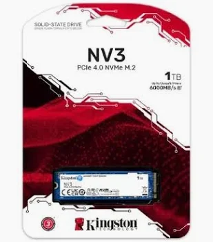 SSD M.2 Kingston NV3 1TB — PCIe 4.0 NVMe 6000MB/s