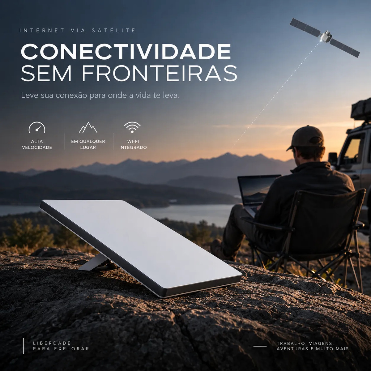 Kit Starlink Mini + Case de Silicone + Cabo Veicular - Imagem 2