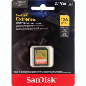 Cartão SDXC SanDisk Extreme 128GB Classe 10 — 190MB/s 4K/8K
