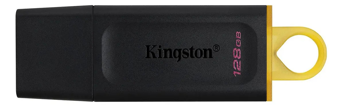 Pendrive Kingston DataTraveler Exodia 128GB - vista frontal com tampa